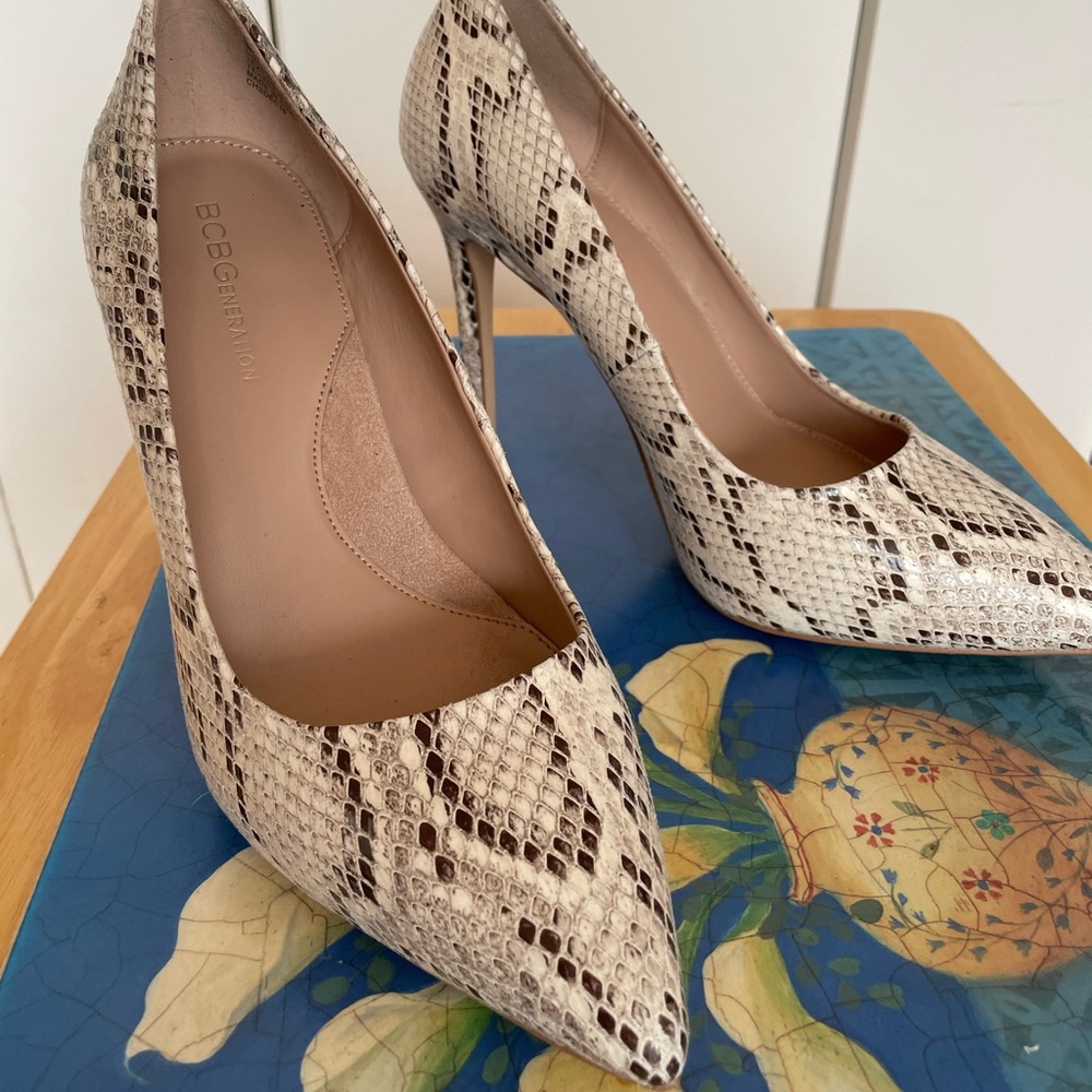 Snakeskin stilettos
